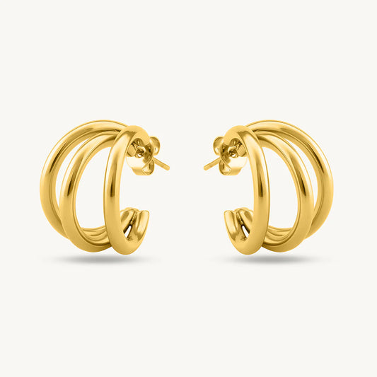 Triple Circle Hoop Earrings