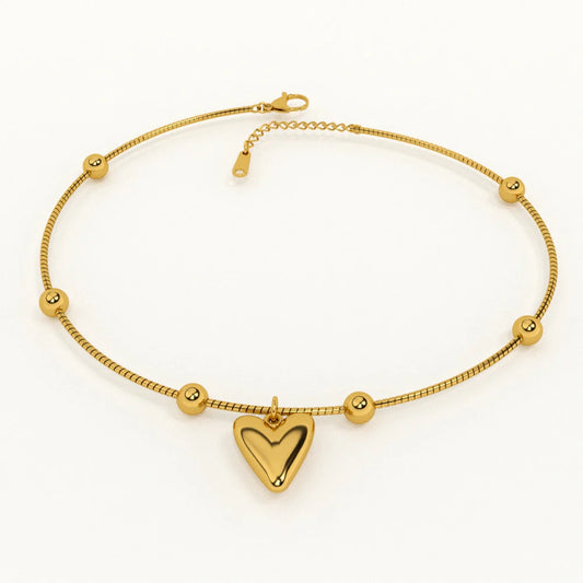 Heart and Ball Chain bracelet