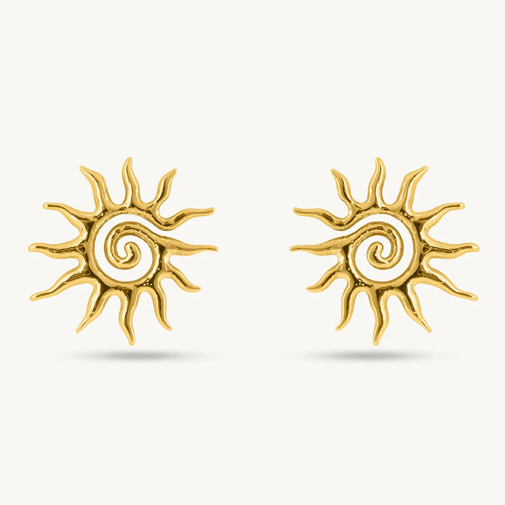 Solar Ray Stud Earrings