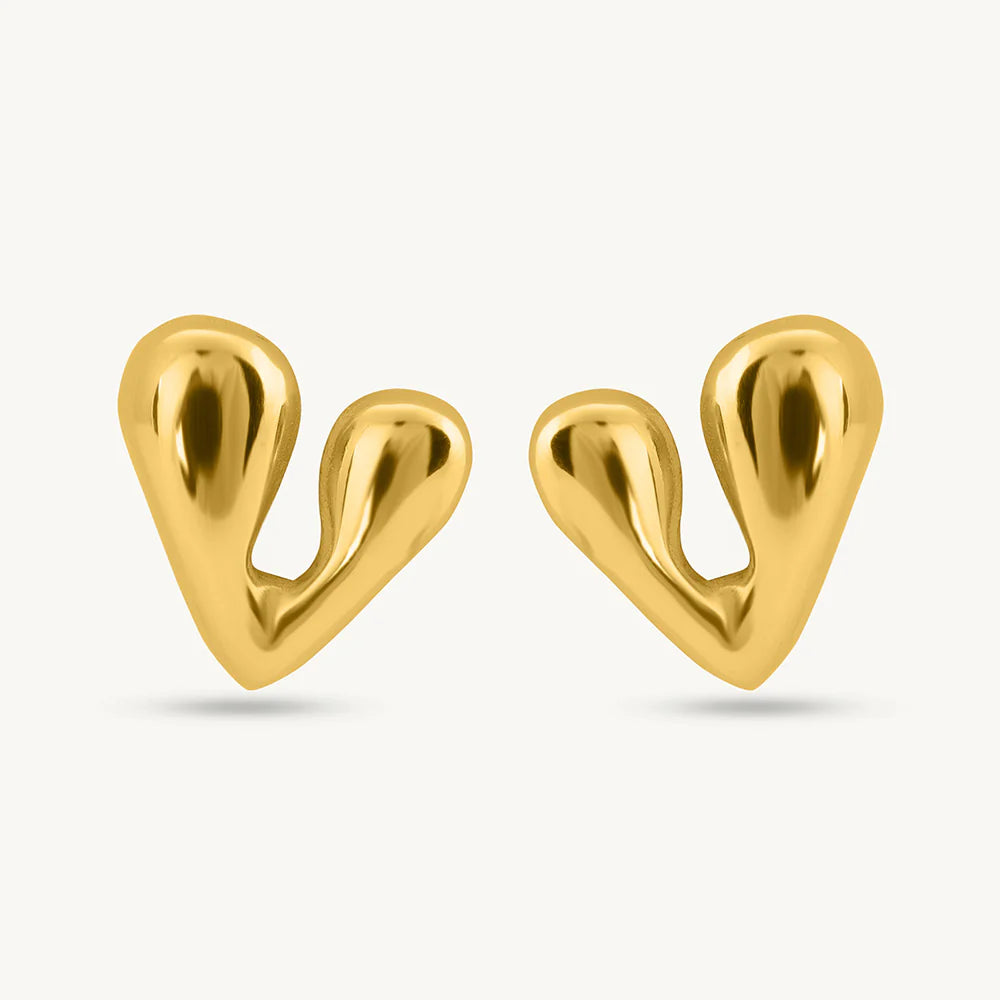Sculptural Heart Earrings