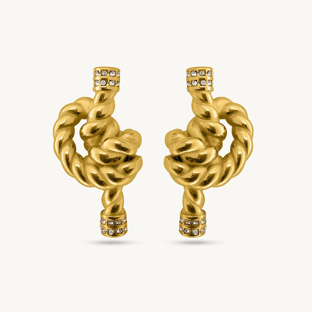 Golden Mariner Knot Studs