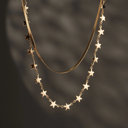Star Grid Layer Necklace
