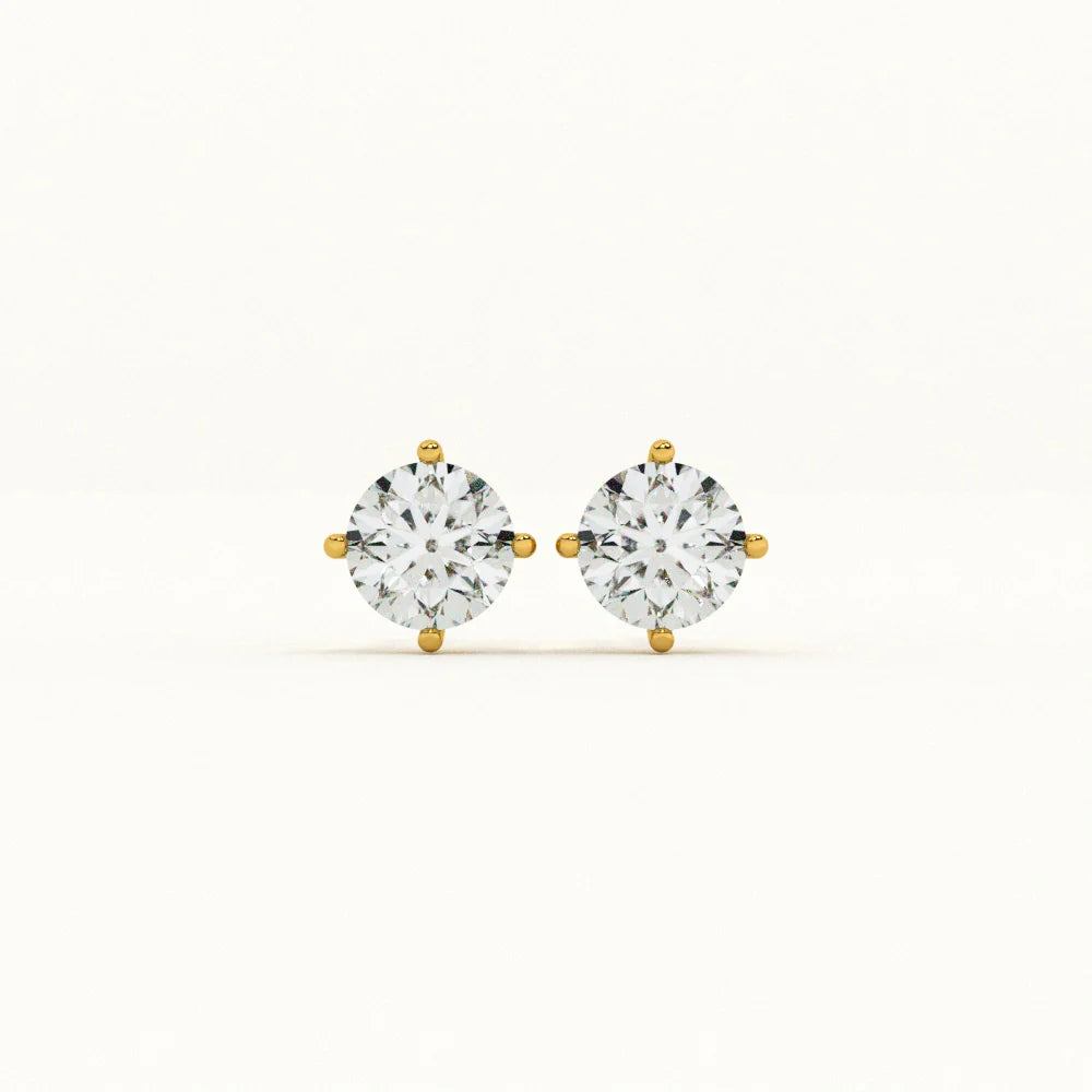 Textured Teardrop Stud EarringsClassic Gold 0.21 Lab-Grown Diamond Stud Earrings