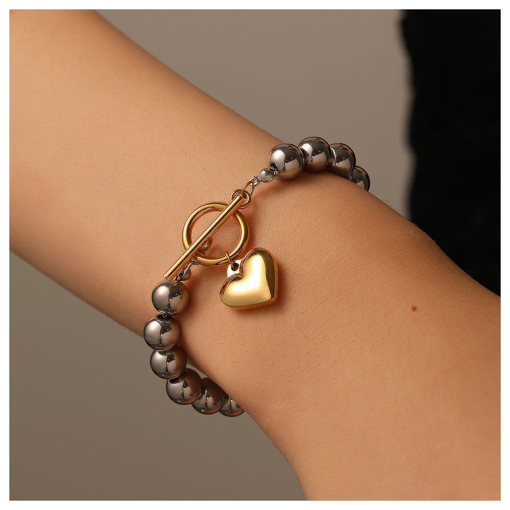 Golden Heartbeat Bracelet