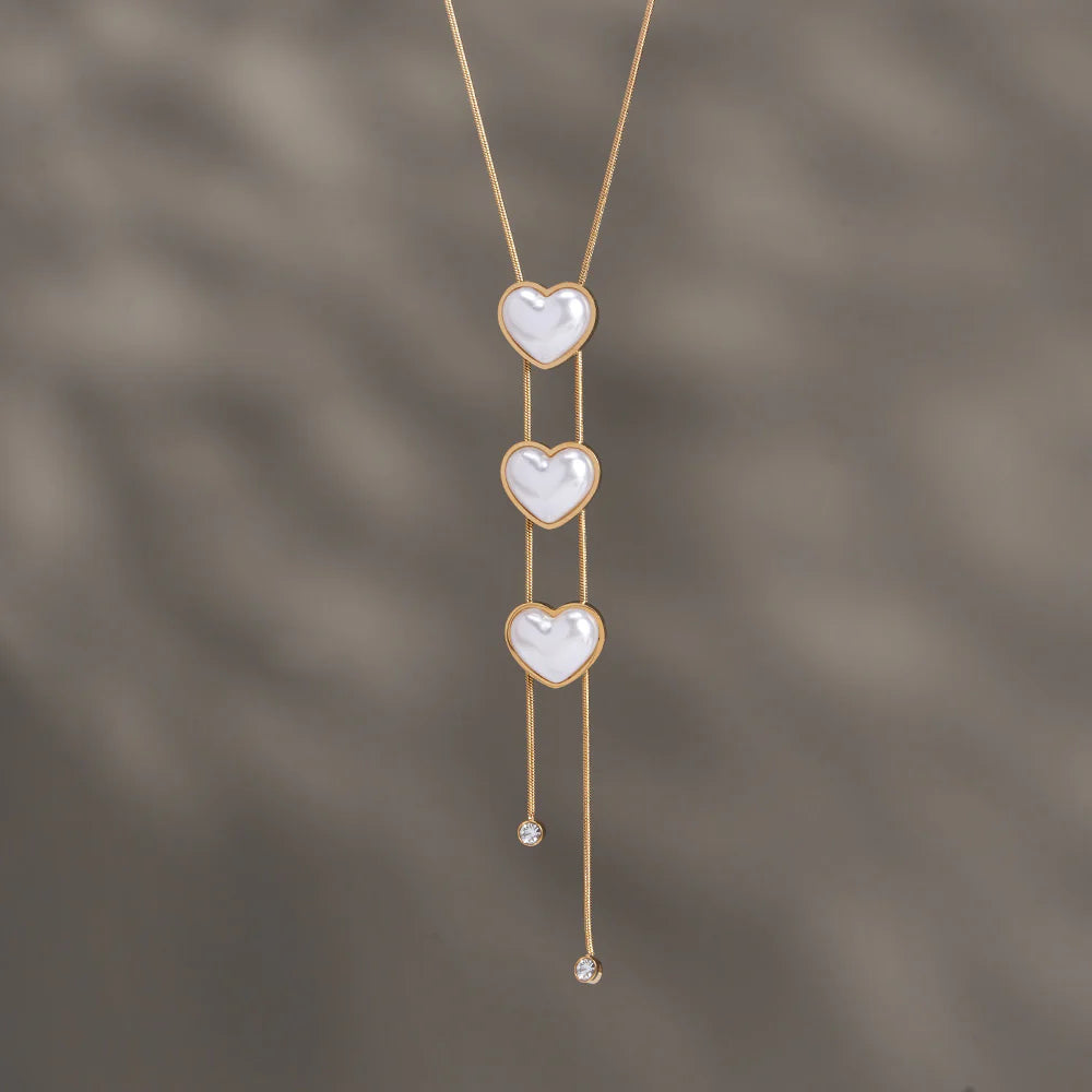 Triple Heart Adornment Necklace
