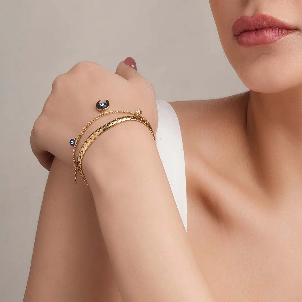 Evil Eye Layered Bracelet