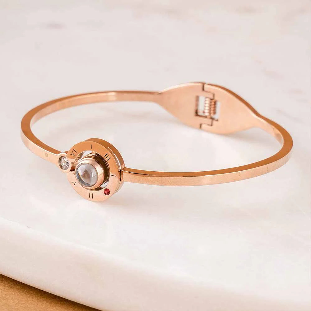 Golden Circular Accent Bangle