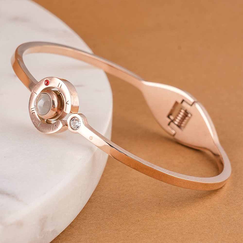 Golden Circular Accent Bangle