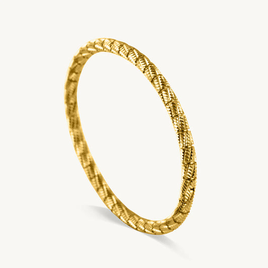 Golden Woven Radiance Bangle