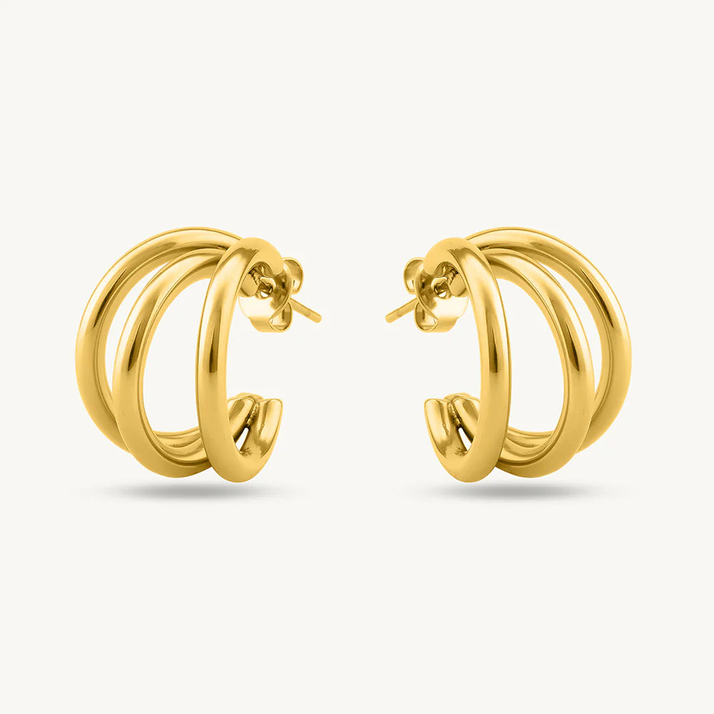 Triple Circle Hoop Earrings