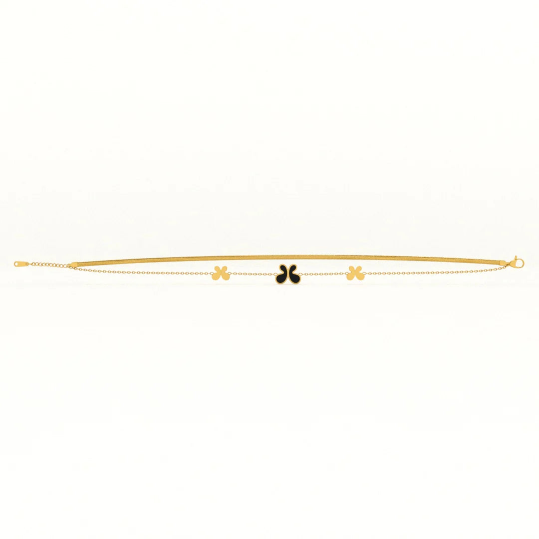 Gold Butterfly Charm Anklet