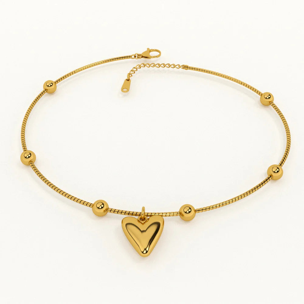 Heart and Ball Chain bracelet