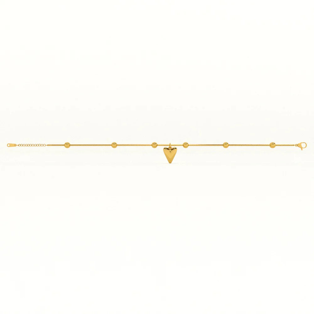 Heart and Ball Chain bracelet