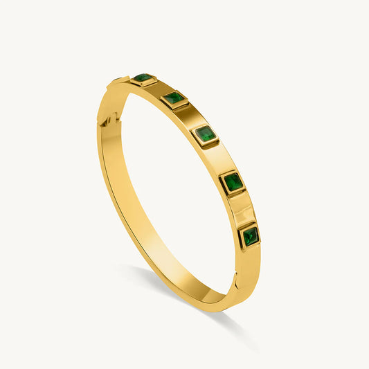 Green Stone Bangle bracelet