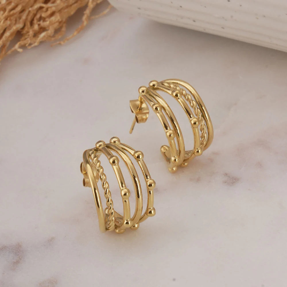 Intricate Multi Hoop Earrings