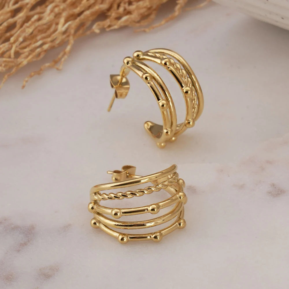 Intricate Multi Hoop Earrings