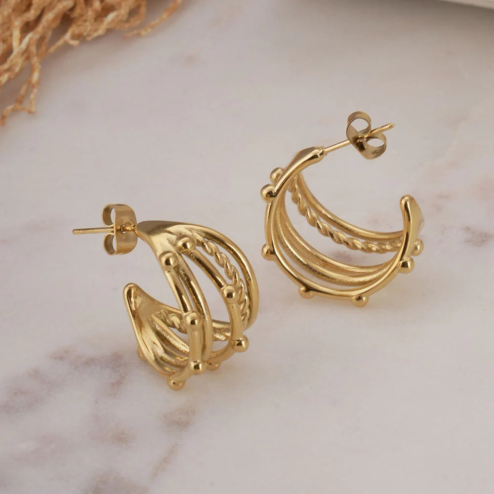 Intricate Multi Hoop Earrings