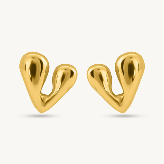 Sculptural Heart Earrings