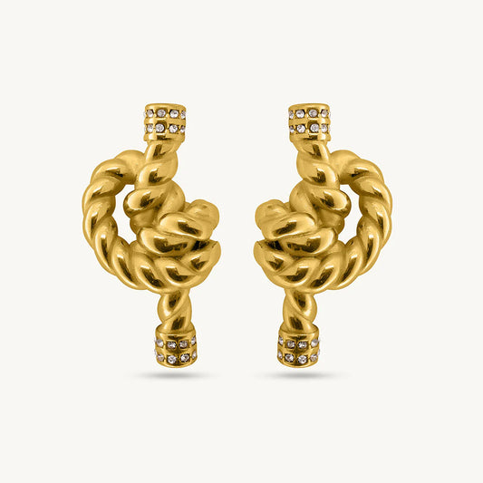 Golden Mariner Knot Studs