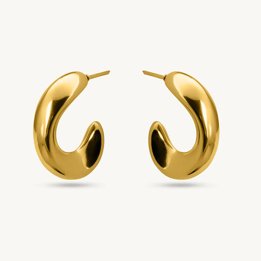 Polished Crescent Hoops