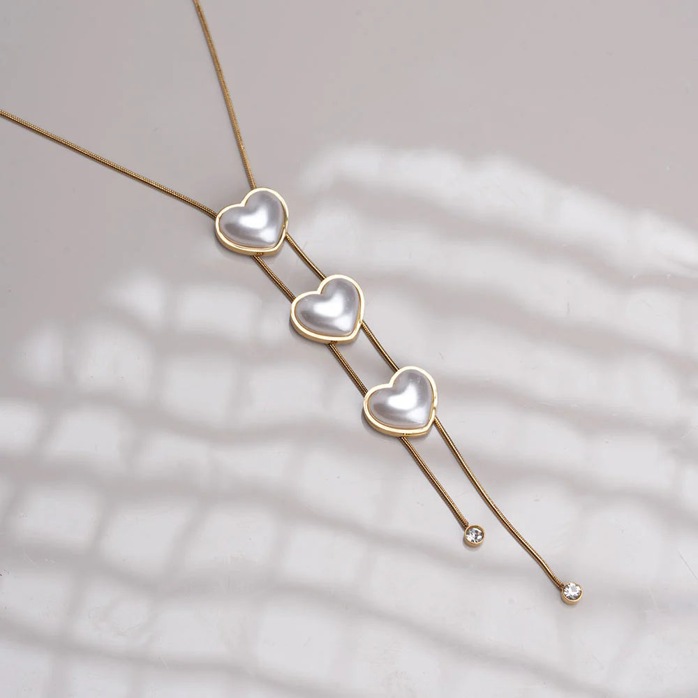 Triple Heart Adornment Necklace