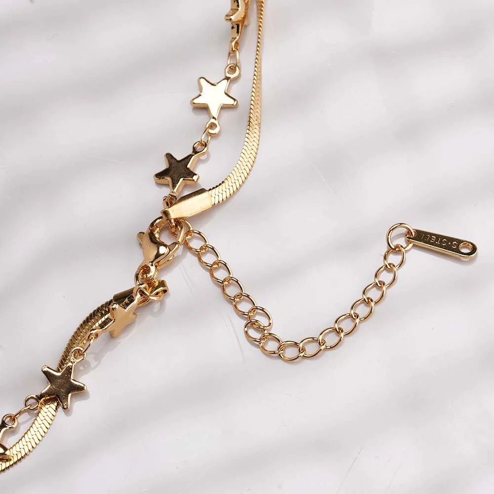 Star Grid Layer Necklace