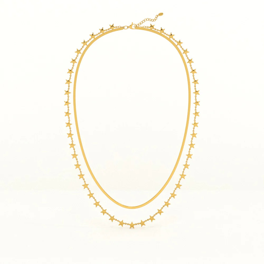 Star Grid Layer Necklace