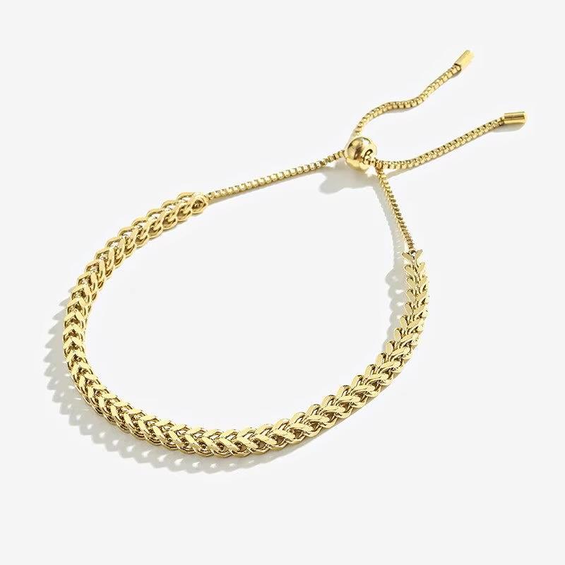 Patterned Weave Chain Bracelet