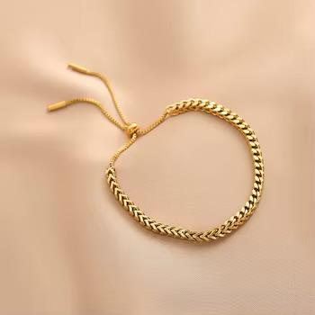 Patterned Weave Chain Bracelet