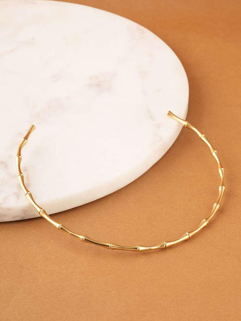 Gold-Plated Stainless Steel Waterproof & Anti-Tarnish Twist Choker Necklace