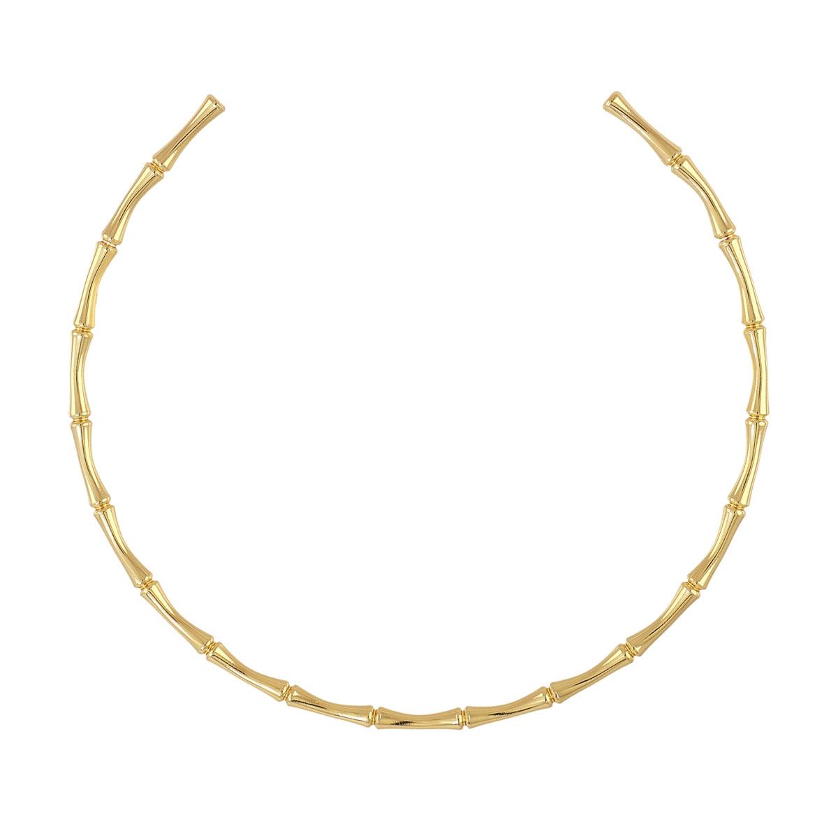 Gold-Plated Stainless Steel Waterproof & Anti-Tarnish Twist Choker Necklace