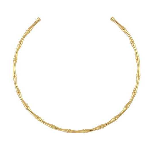 Gold-Plated Stainless Steel Waterproof & Anti-Tarnish Twist Choker Necklace