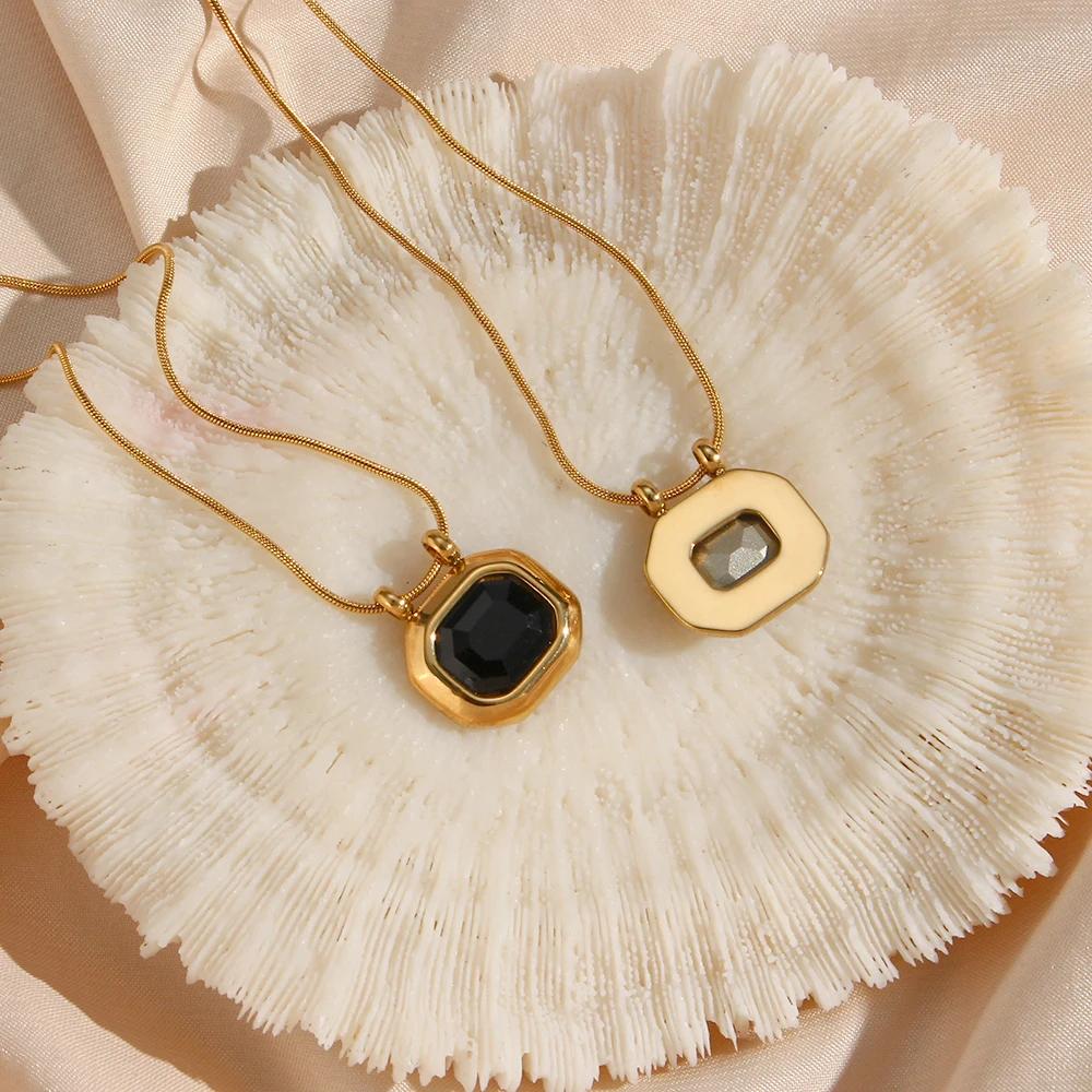 Gemstone Cubic Zirconia Pendant Necklace