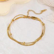 Beaded Bliss Beauty Layered Chain Bracelet