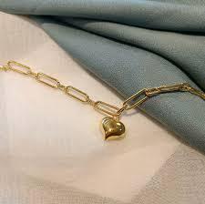 Heart Charm GOLD Bracelet