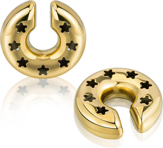 Star Cutout Hoop Earrings