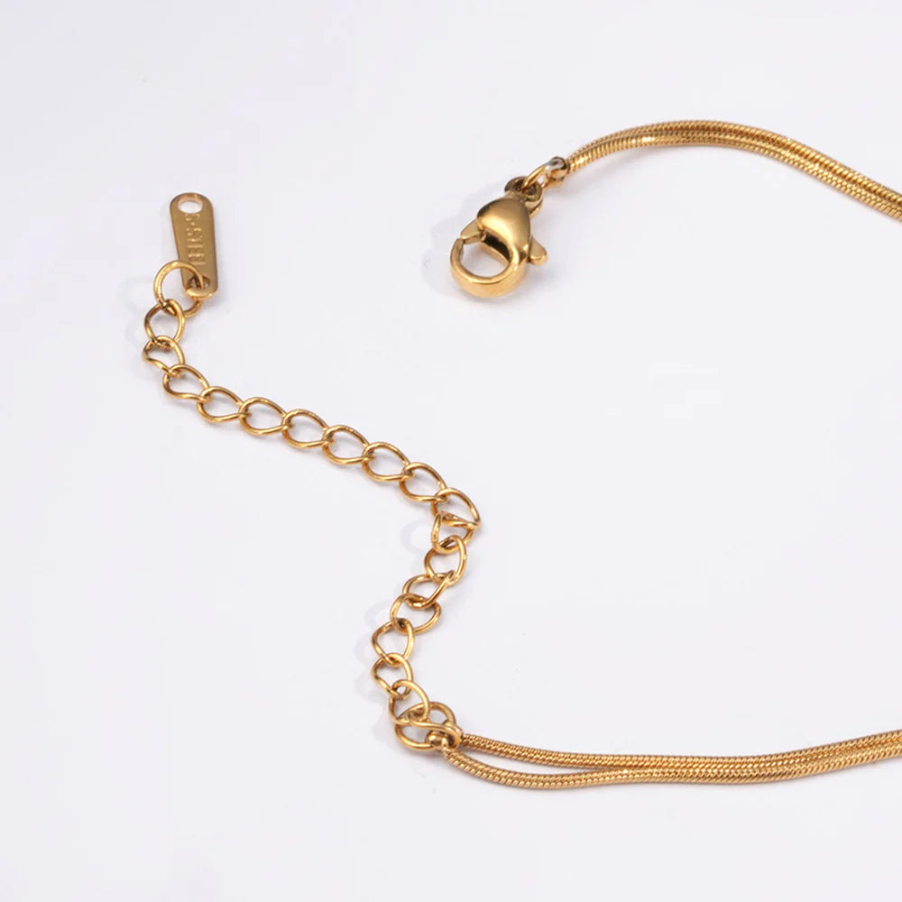 Double Layered Golden Heart Necklace