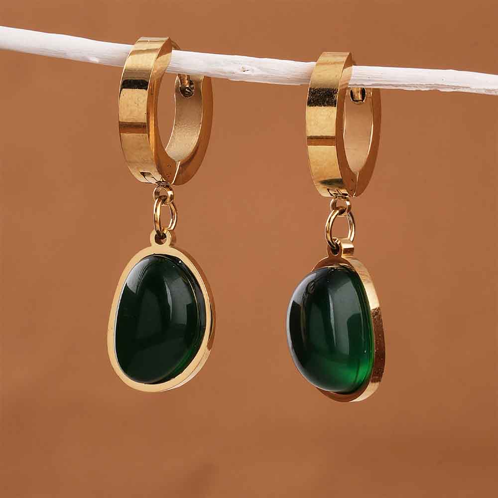 Emerald Cabochon Drops