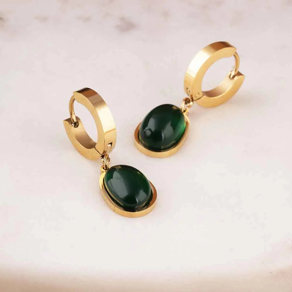 Emerald Cabochon Drops