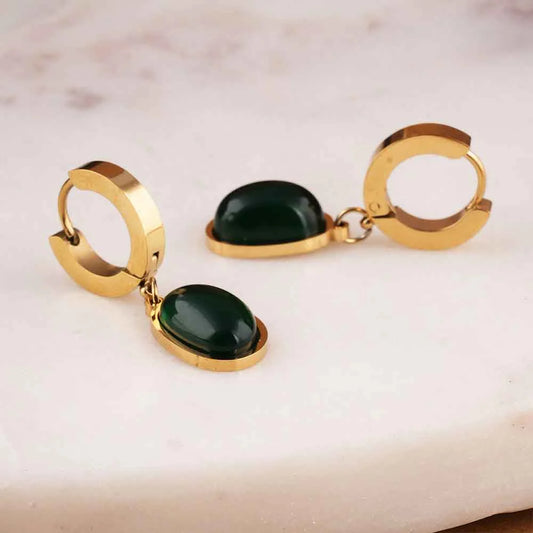 Emerald Cabochon Drops