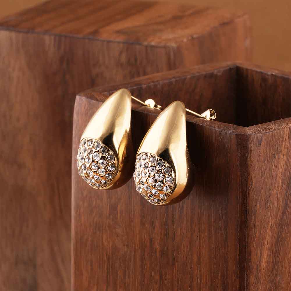 Studded Pave Tear Studs